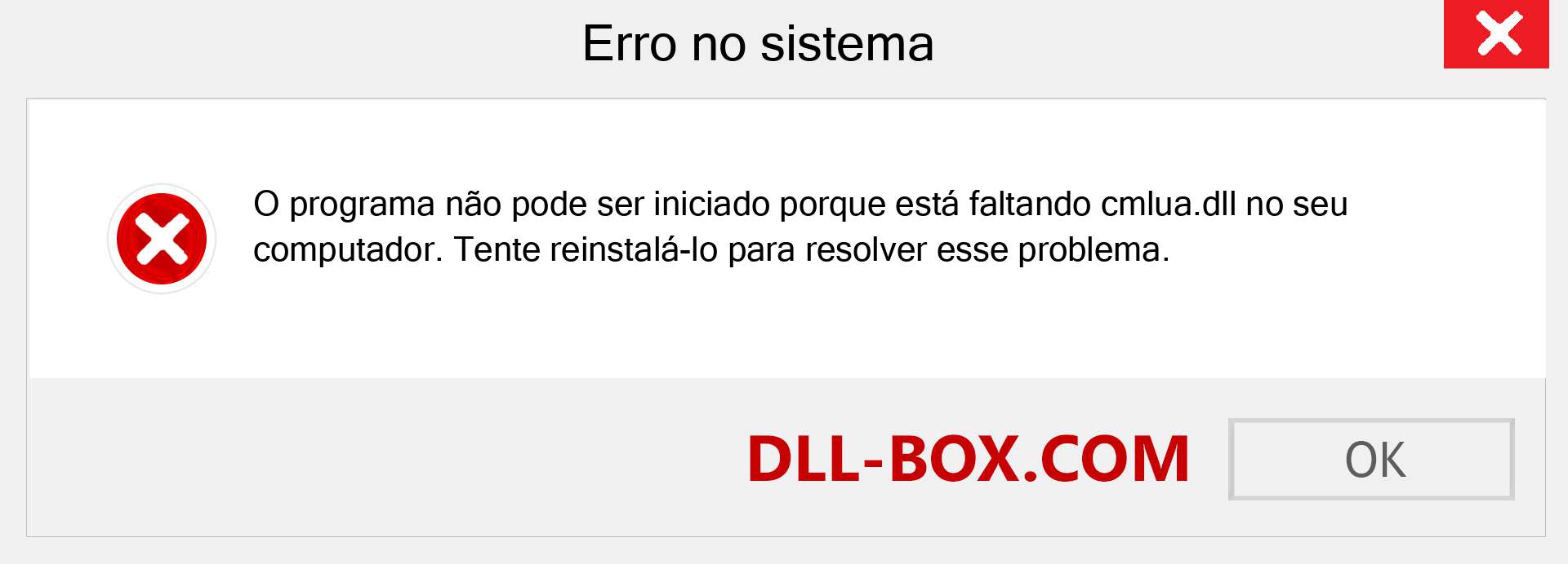 Arquivo cmlua.dll ausente ?. Download para Windows 7, 8, 10 - Correção de erro ausente cmlua dll no Windows, fotos, imagens